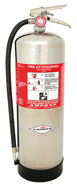 Chrome / Silver Finish Extinguishers